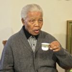 Nelson Mandela aan de koffie